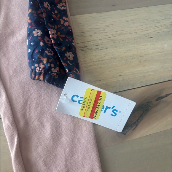 Carter's Navy Floral Top and Pink Leggings Set - Picture 4 of 5
